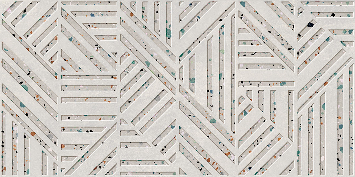 Wandtegel Gobi Bianco relieve 60x120 rett - WDtegels