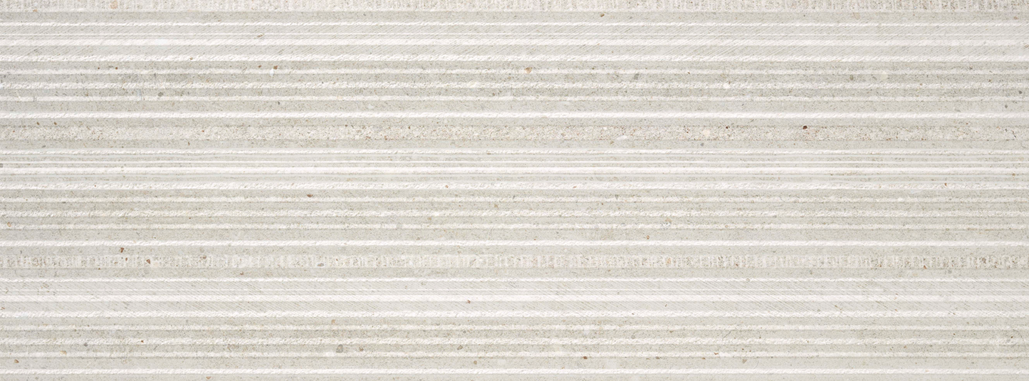 Wandtegel Glamstone light White relieve 33,3x90 rett - WDtegels