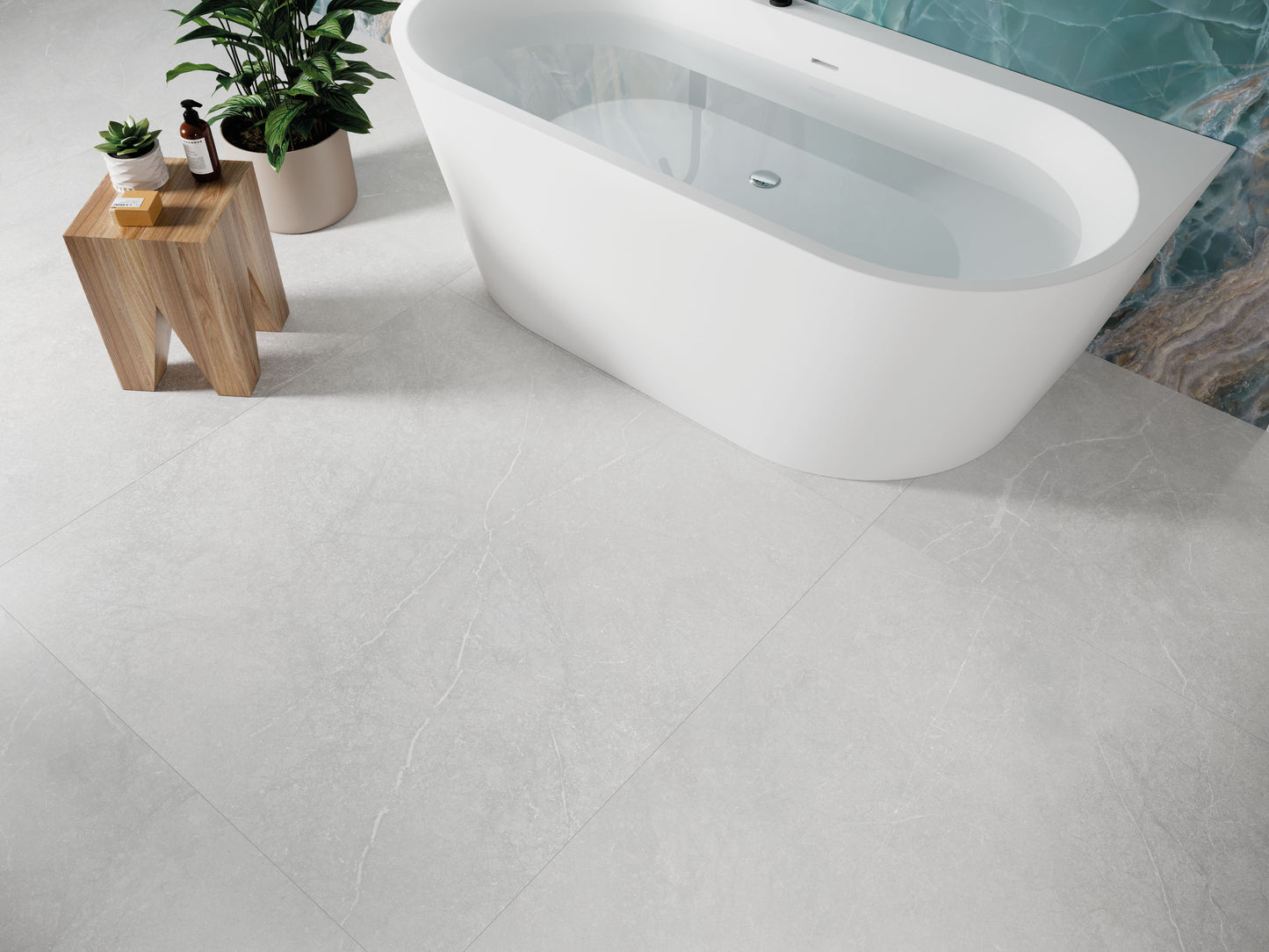 Vloertegel Munich White 120x120 anti-slip rett - WDtegels