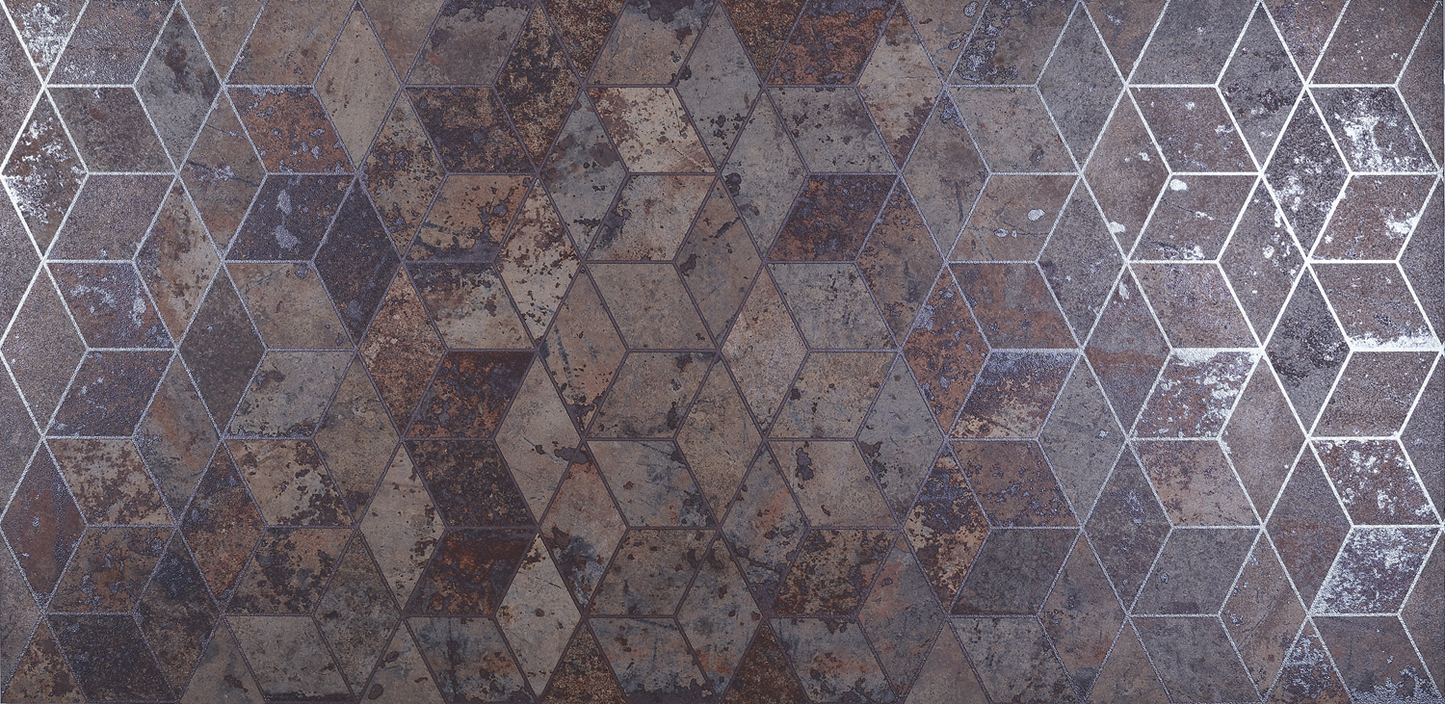 Vloertegel Maya Beige decor metal 59x120 rett - WDtegels