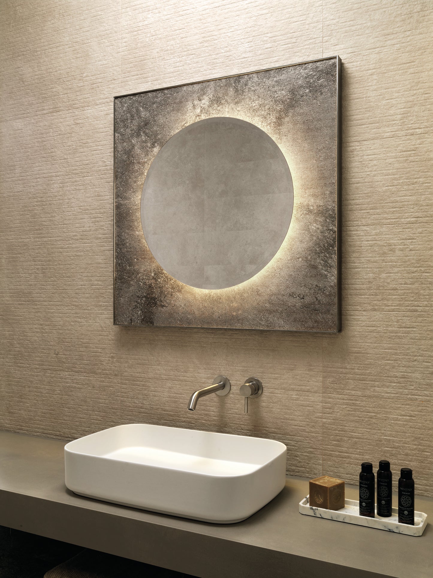 Nobu Beige wandtegel row 25x75 rett - WDtegels