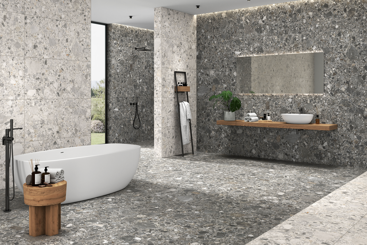 Vloertegel Inlay Graphite mat 60x120 rett - WDtegels