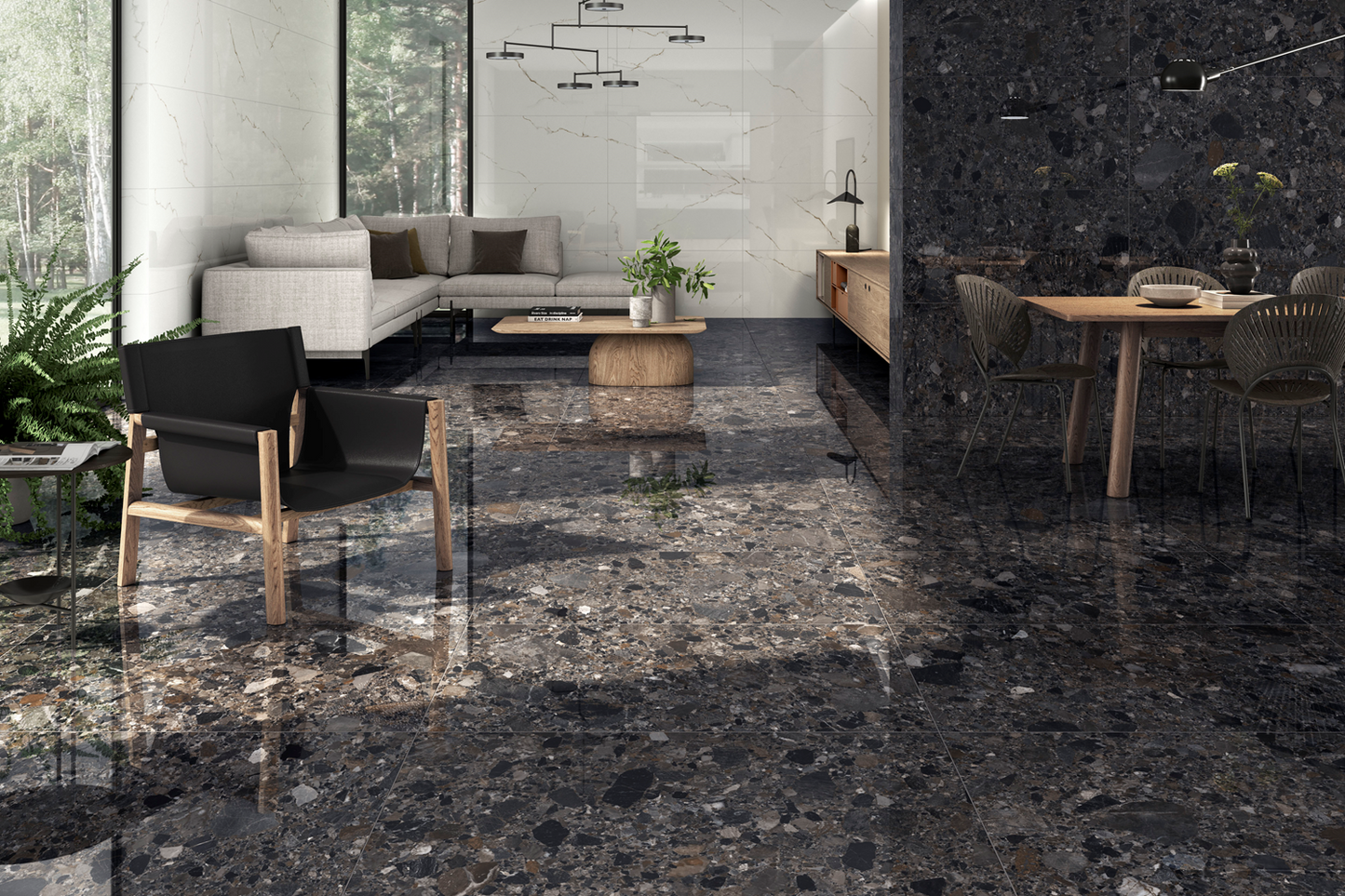 Vloertegel Inlay Dark gepolijst 60x120 rett - WDtegels