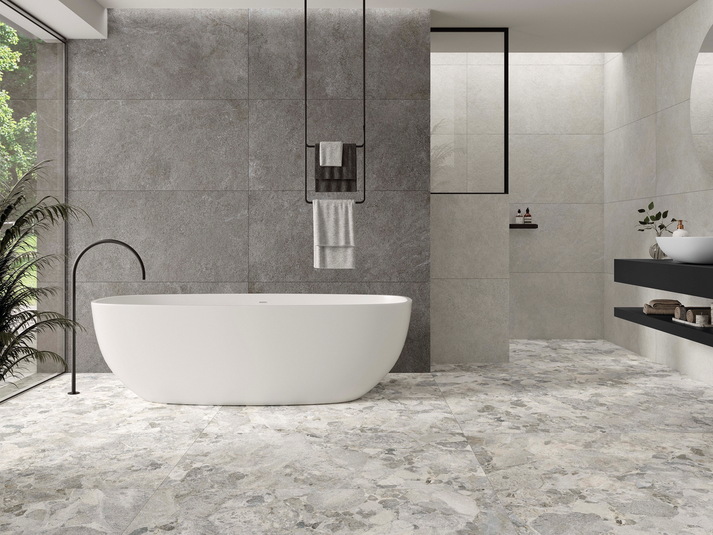 Floor tile Larocca Grey mat 60x120 rett