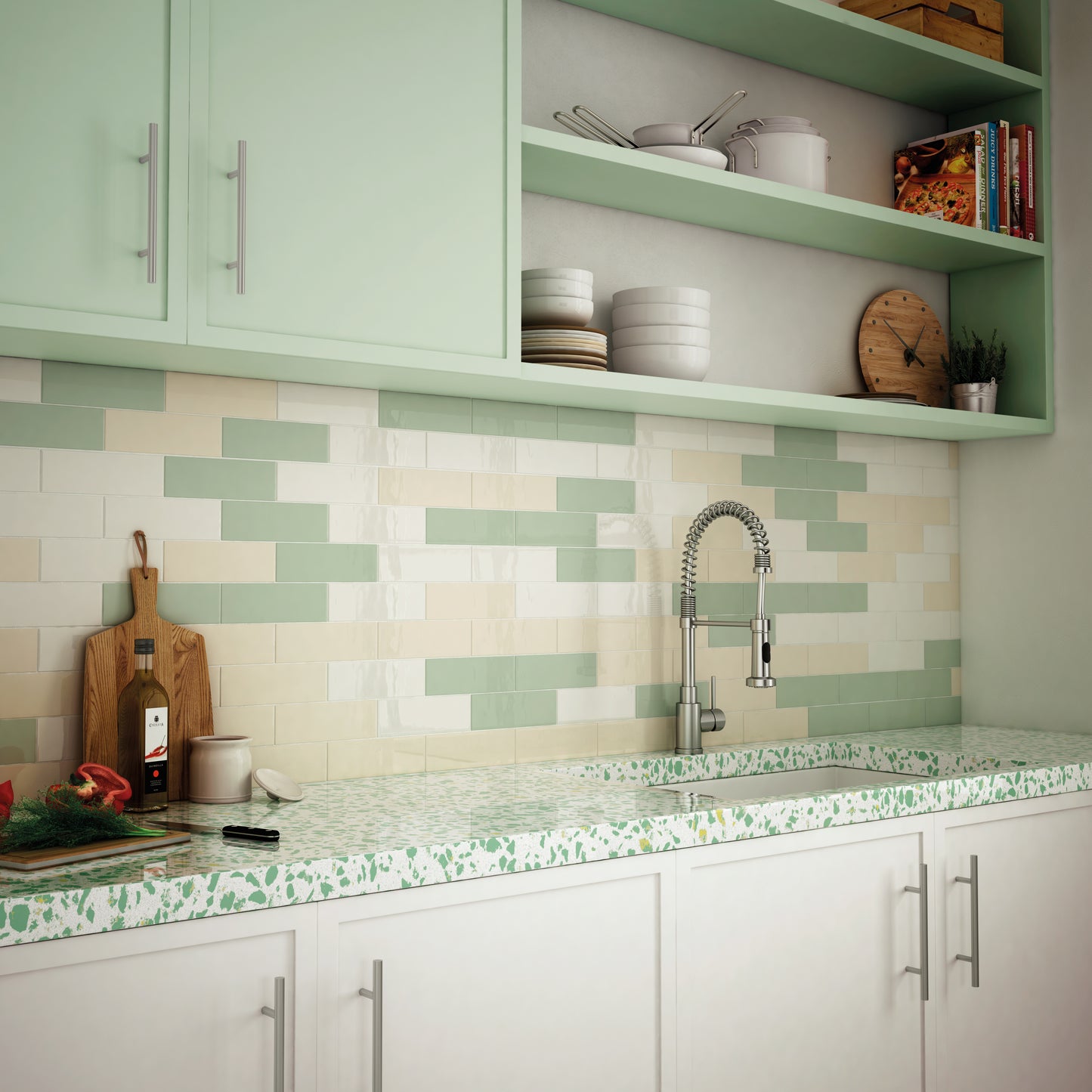 Premium Countri Mist Green 6,5x20 glans - WDtegels