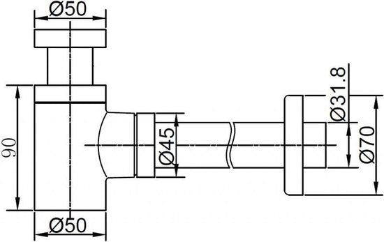 Wastafel sifon mat Zwart - WDtegels