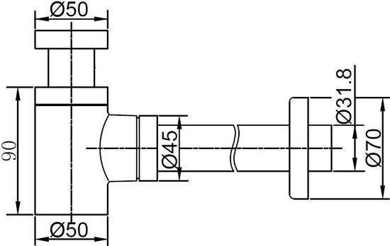 Wastafel Sifon Chroom - WDtegels