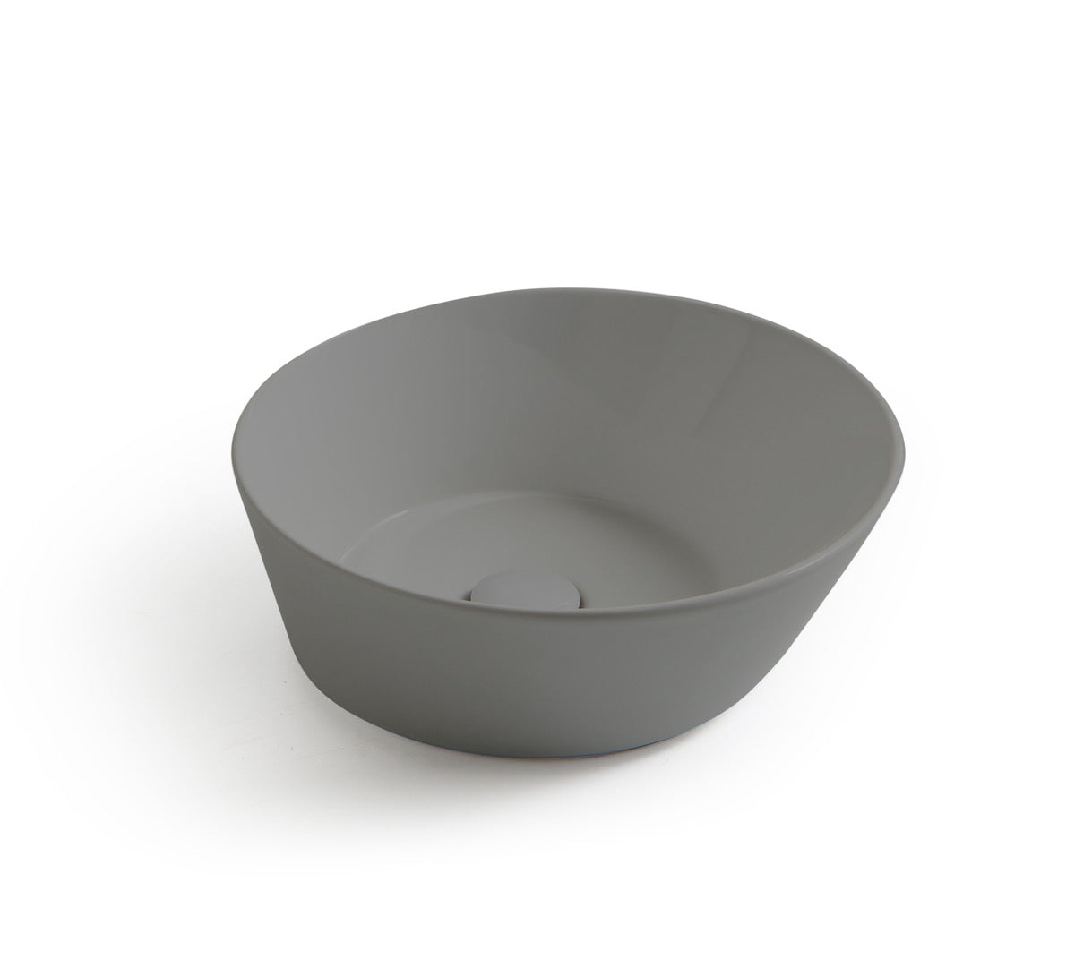 Lavabo de diseño Mees redondo gris mate