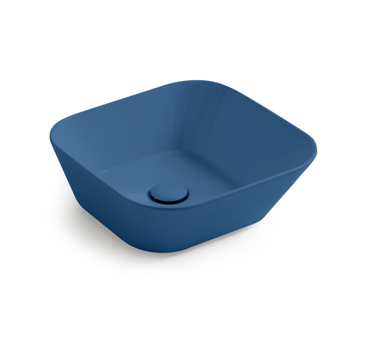 Lavabo de diseño Mees cuadrado azul mate
