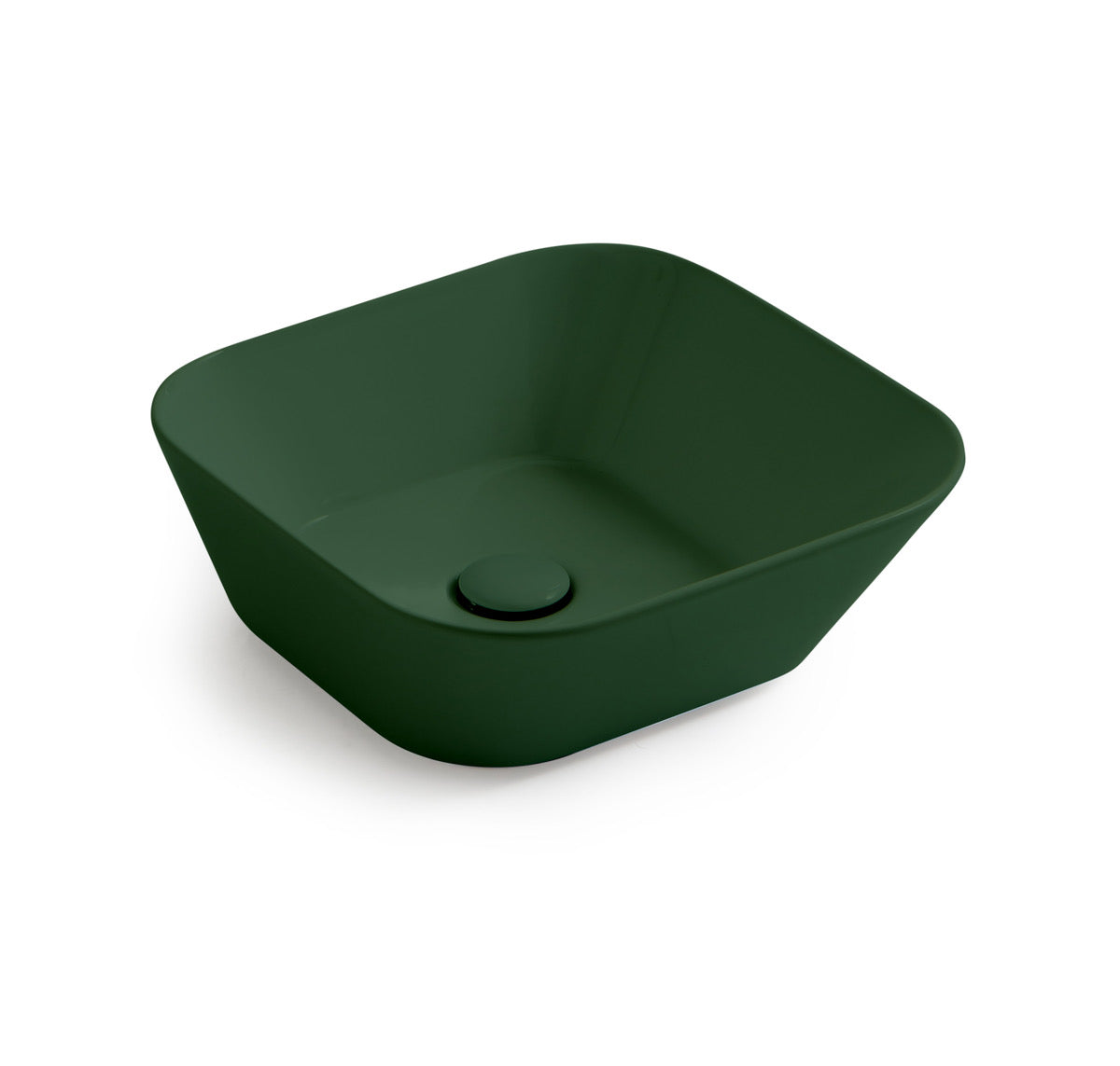 Lavabo de diseño Mees cuadrado verde mate