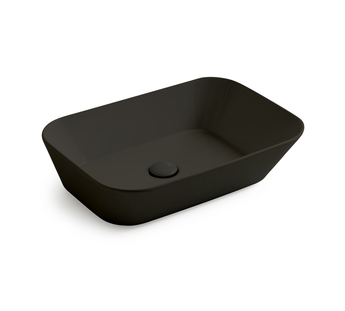 Lavabo de diseño Mees rectangular negro mate