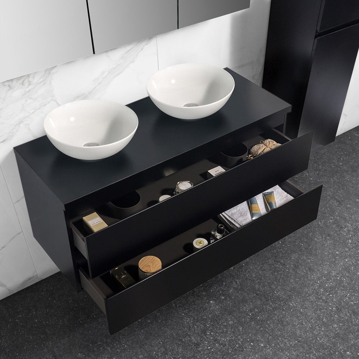 Organizador de cajones 32x21x6cm 3 compartimentos gris