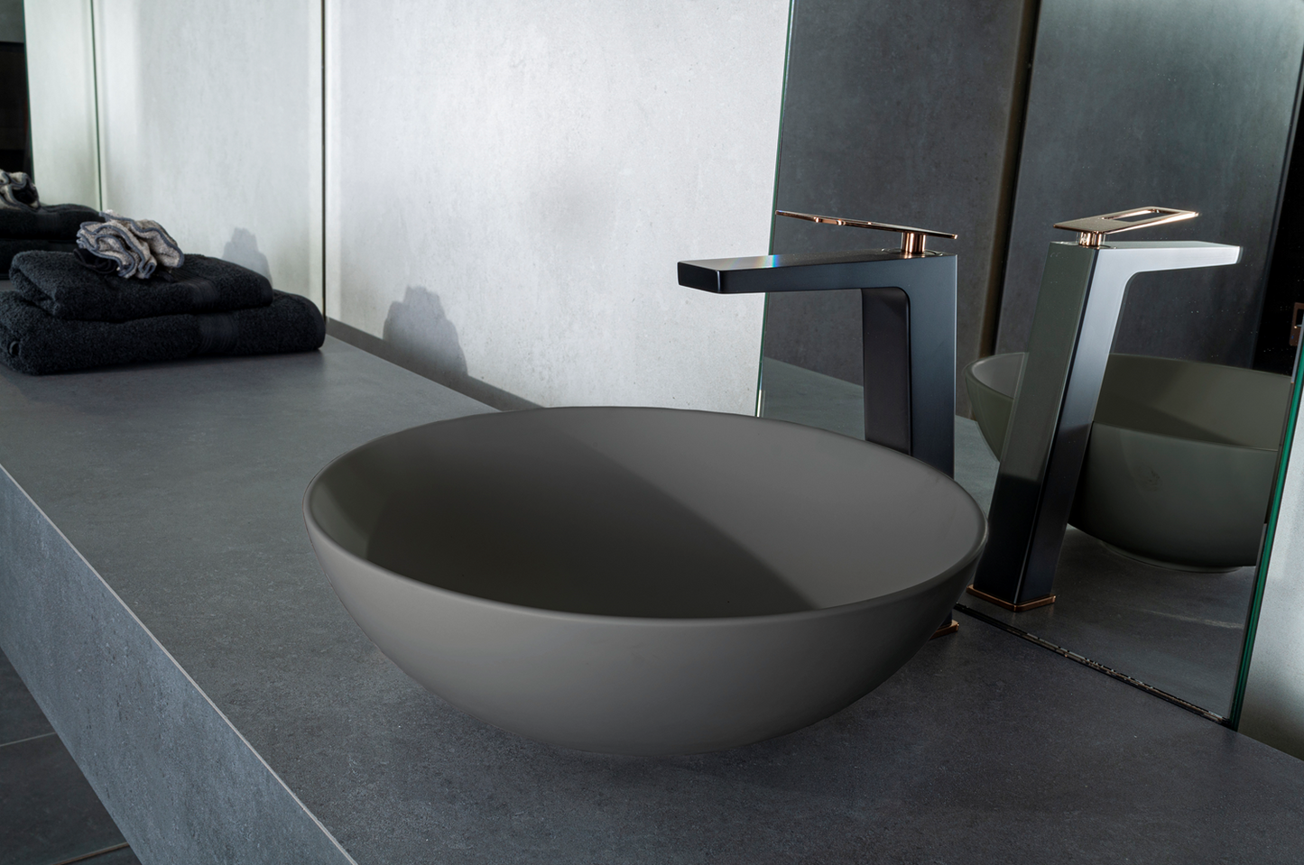 Solid surface waskom Sanne grijs - WDtegels