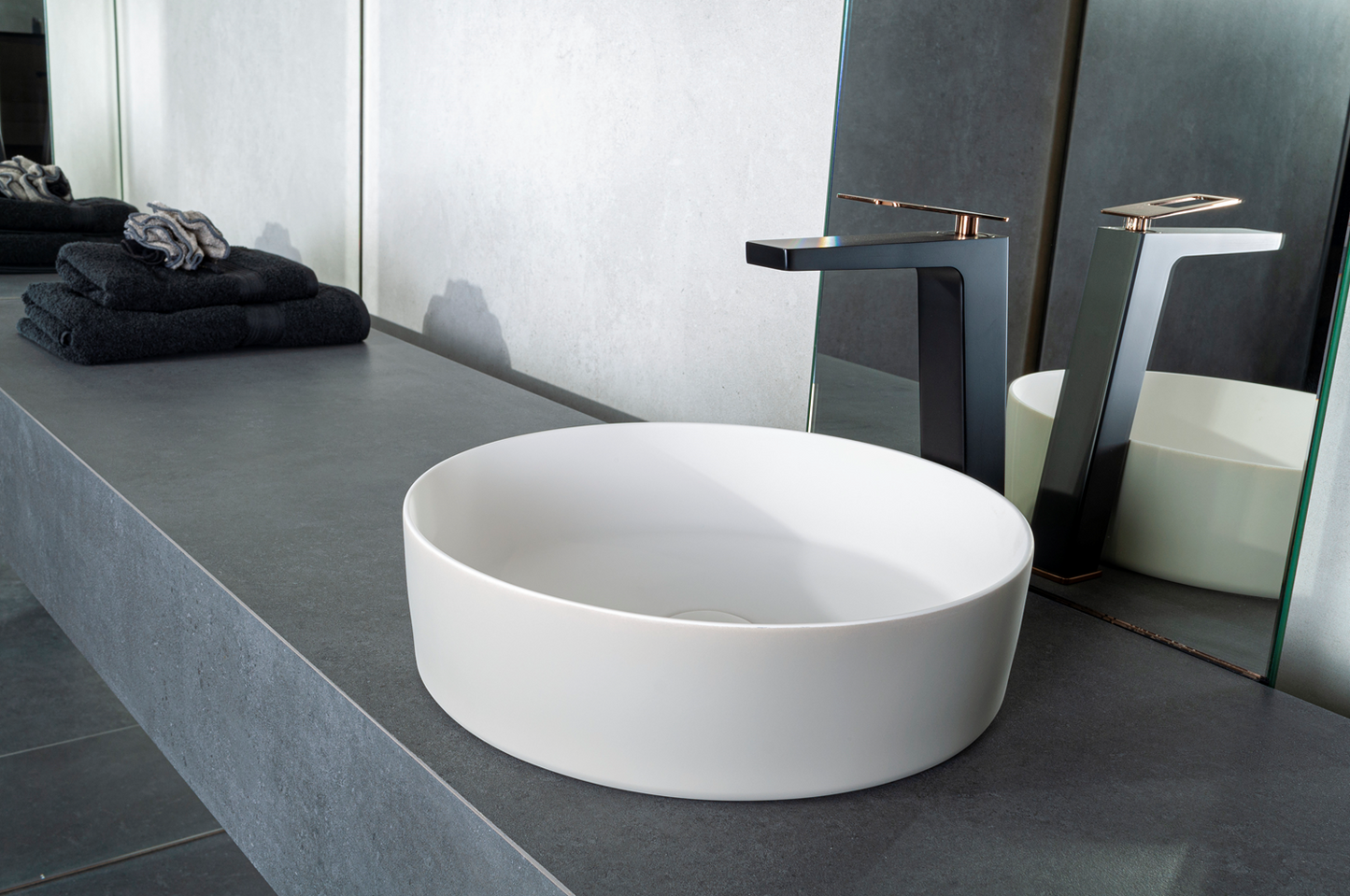 Solid surface waskom Tess greige EXT - WDtegels