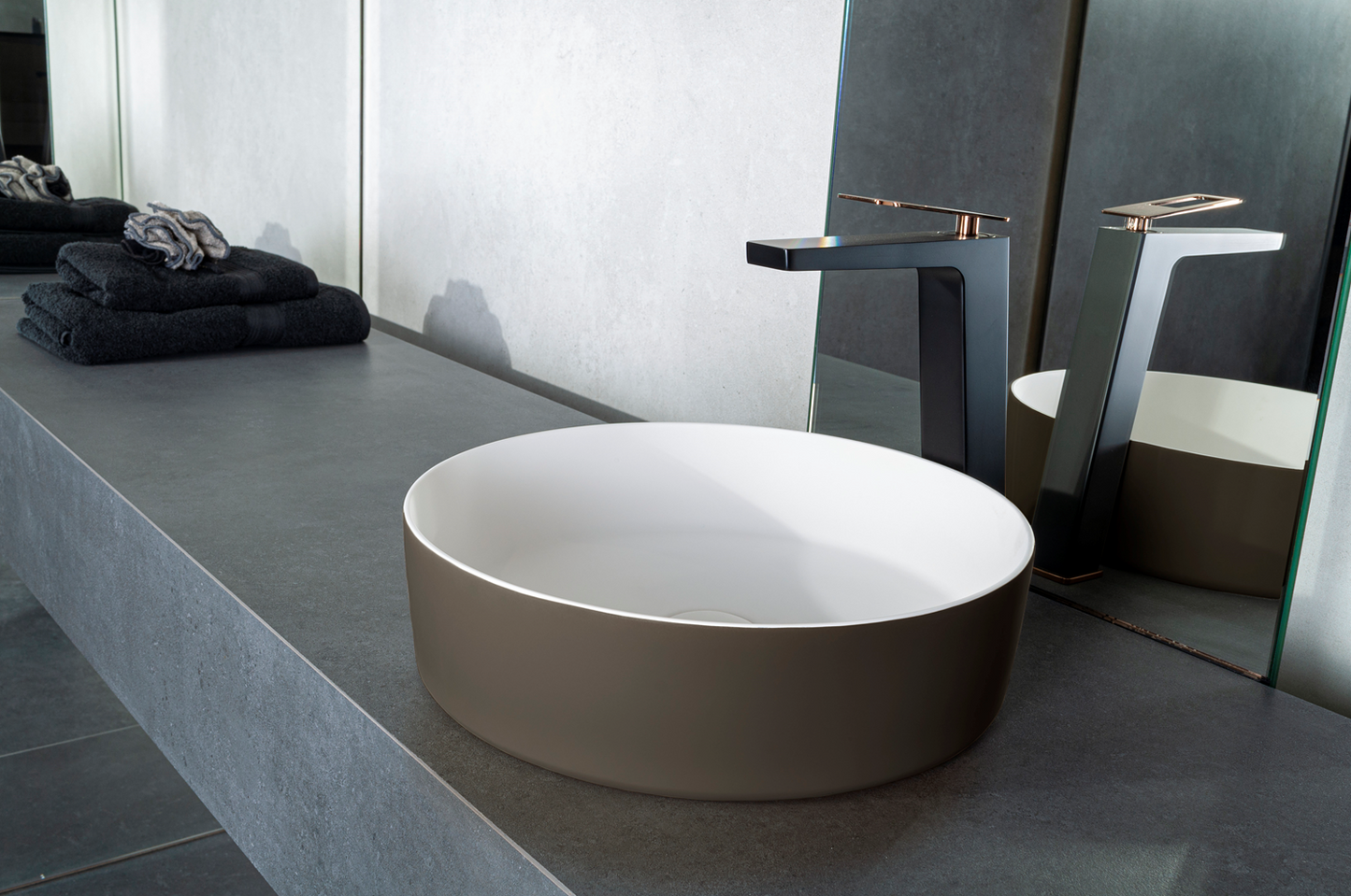 Solid surface waskom Tess moka EXT - WDtegels