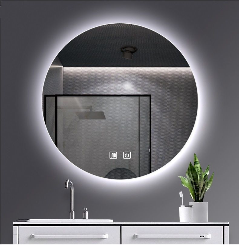Aloni Omega ronde badkamerspiegel 60cm met LED-verlichting zonder lijst