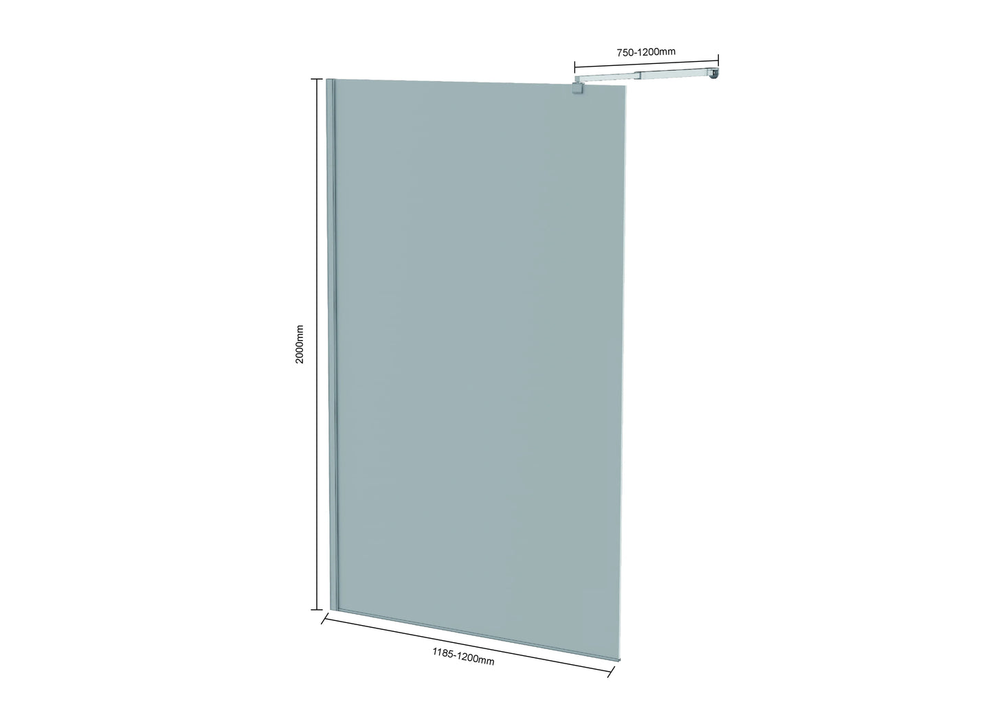 Douchewand Zaro - 120x200cm