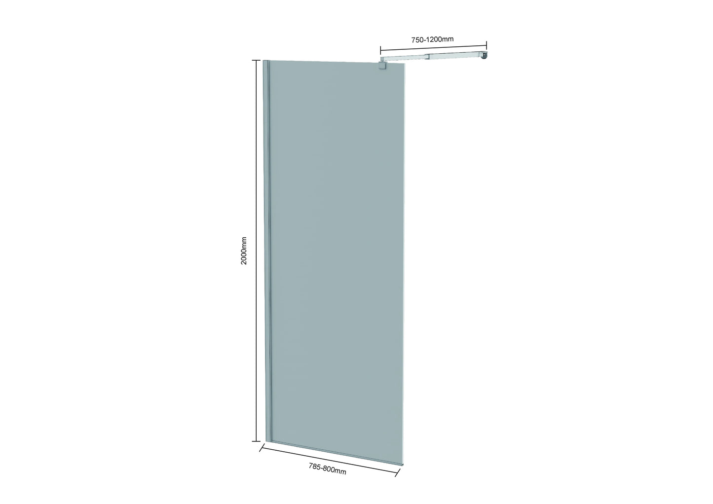 Douchewand Zaro - 80x200cm - WDtegels