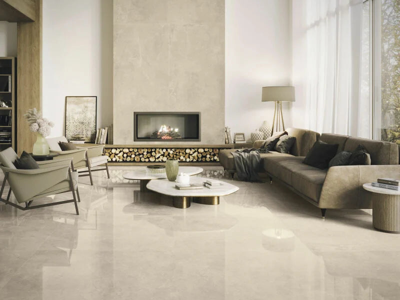 Azulejo de suelo Concept Cream pulido 120x120 rett