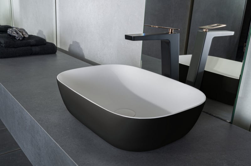 Solid surface waskom Maud zwart EXT
