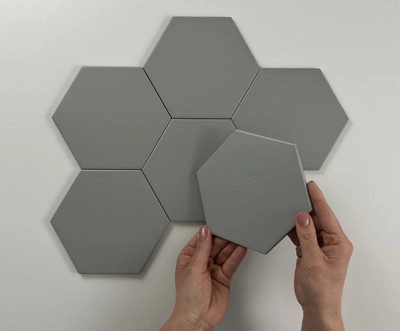 Hexagon Timeless Grey mat 15x17