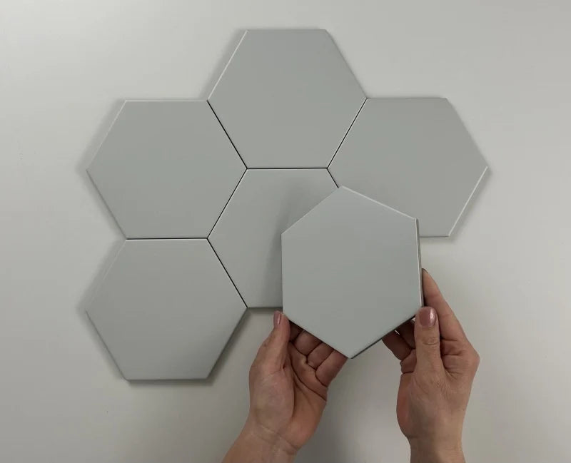 Hexagon Timeless Pearl mat 15x17 - WDtegels