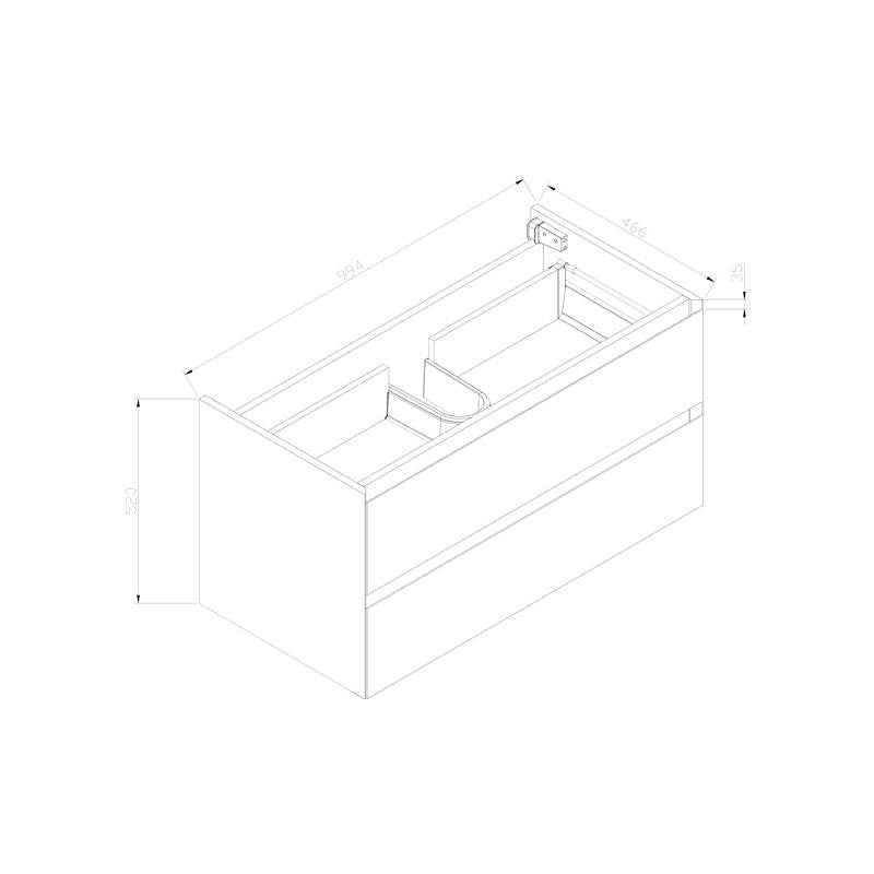 Badmeubel Infinity Hoogglans Wit 100