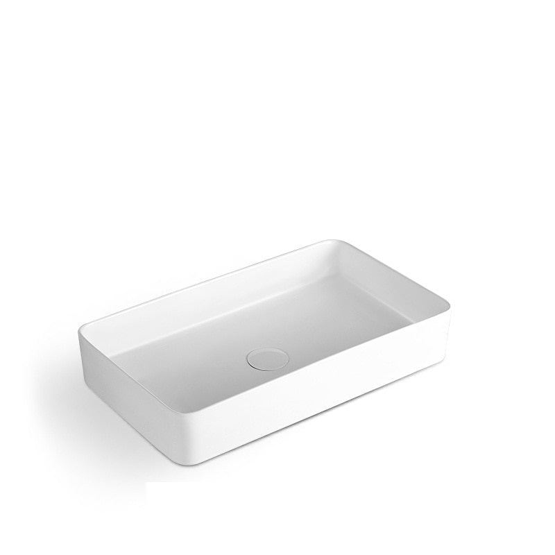 Lavabo de cerámica blanco 60x34x11cm