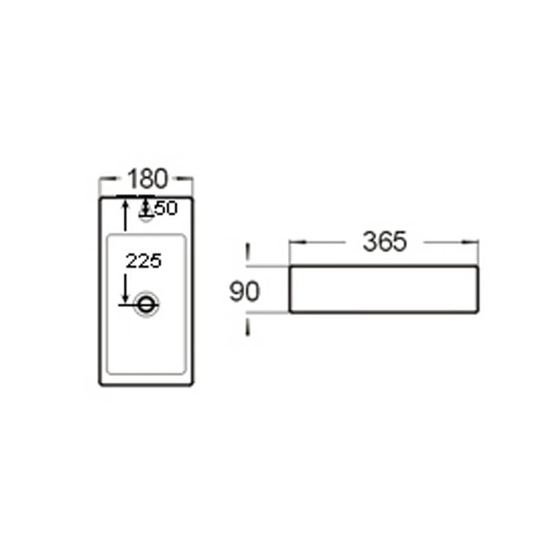 Ceramic fountain Qubic mini L/R
