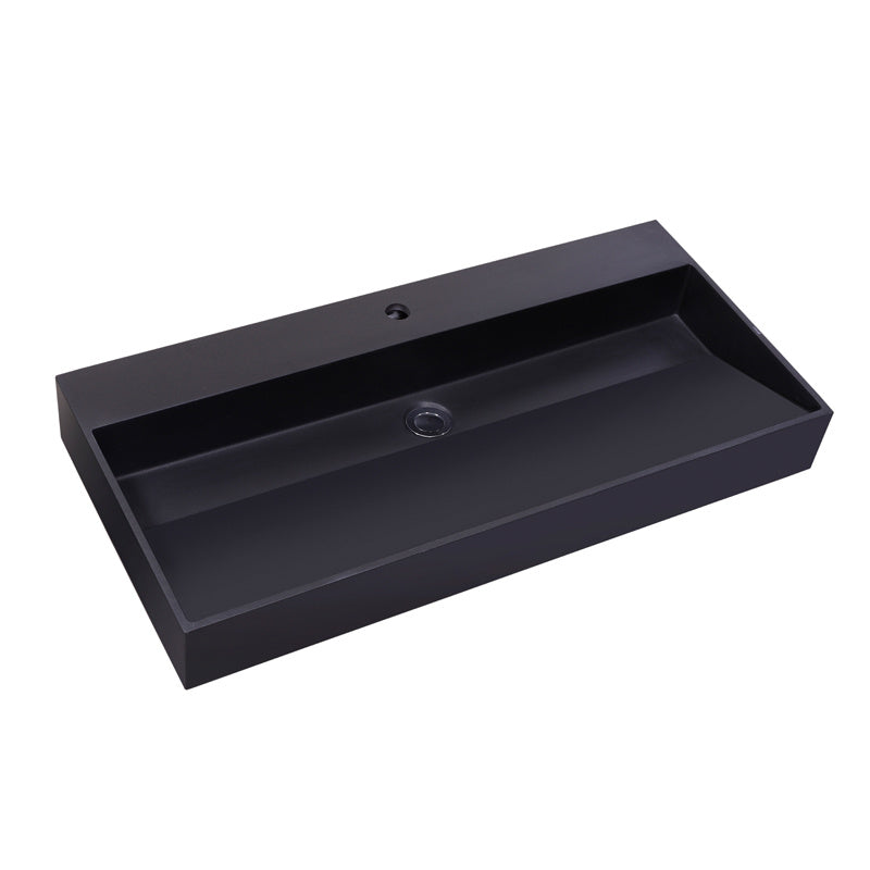 Lavabo Quartz Trend de 100 cm con 1 orificio para grifería