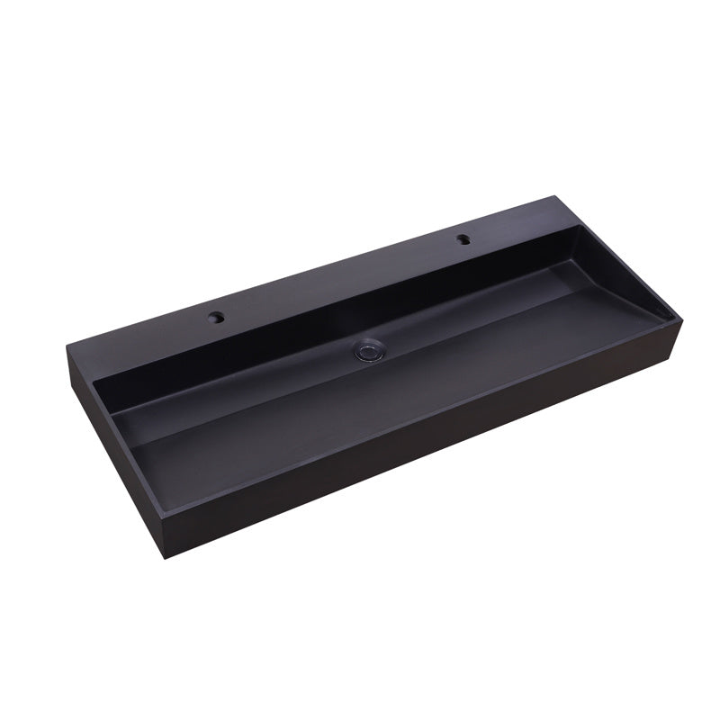 Lavabo de un seno Quartz Trend de 120 cm con 2 orificios para grifería