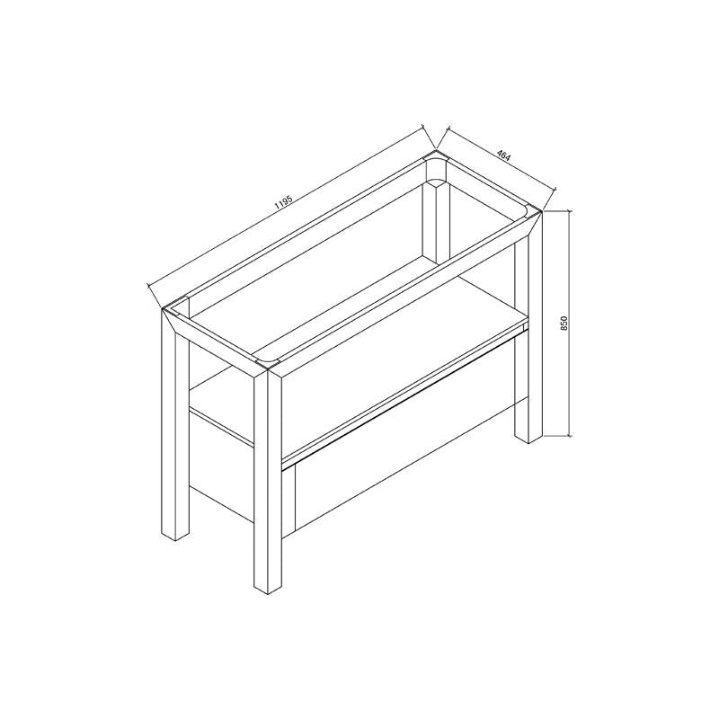 Mueble de baño Dinastía Robusta con 2 lavabos redondos de 120 cm.