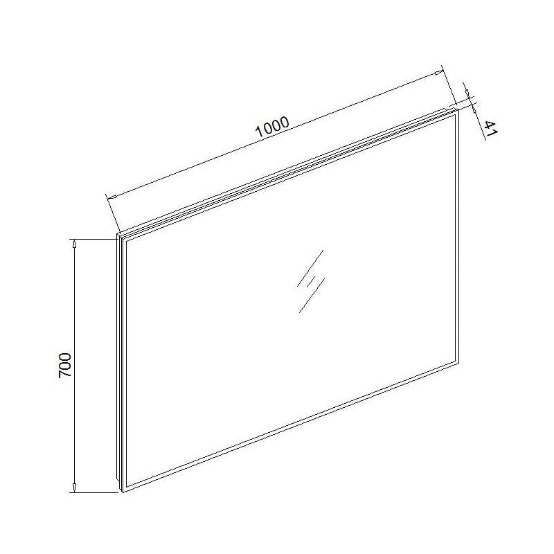Aluminium spiegel LED Infinity 100x70