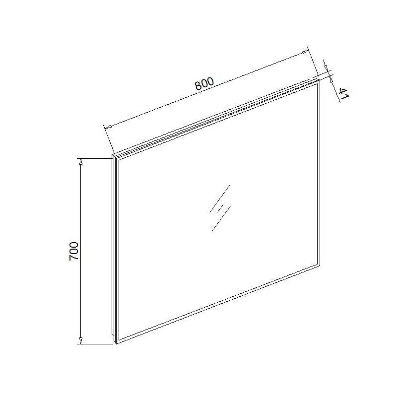 Aluminium spiegel LED Infinity 80