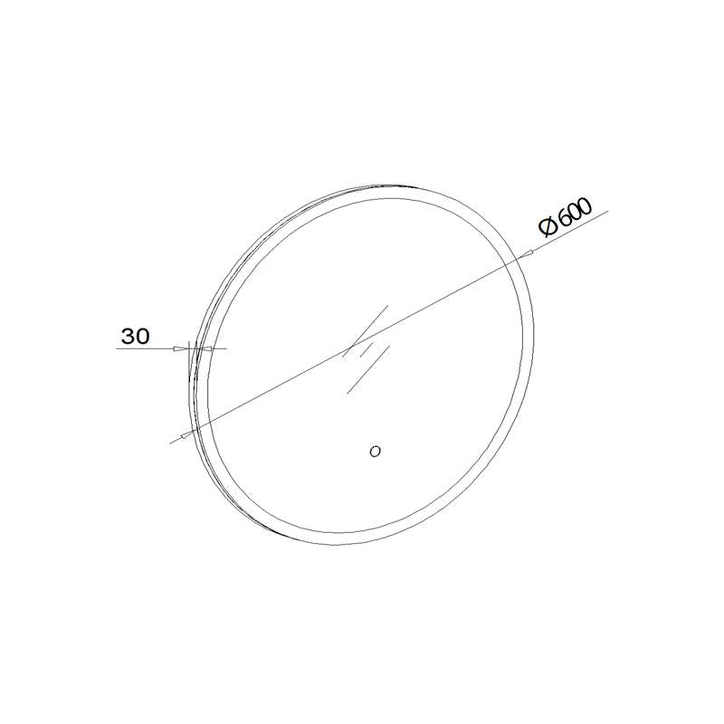 Espejo redondo de 60 cm, regulable en 3 pasos