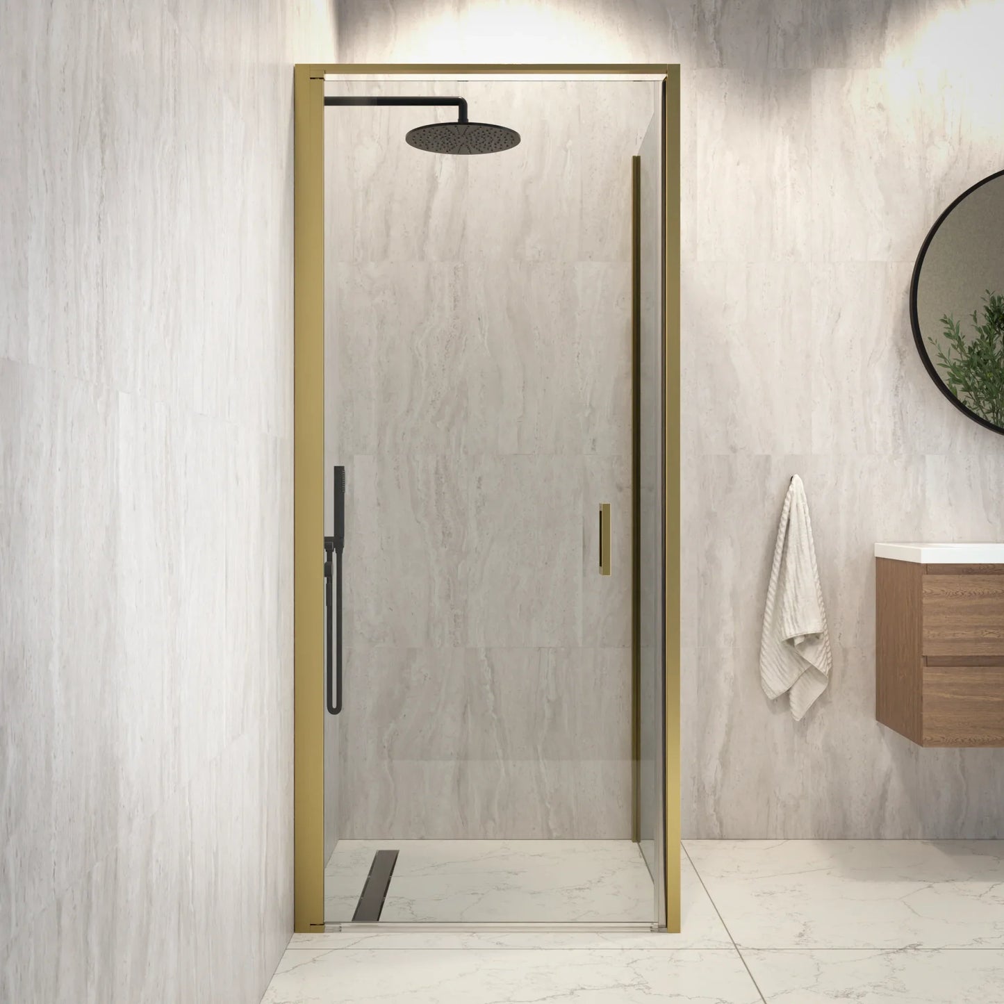 Douchecabine Vela - 90x200cm - Goud - WDtegels