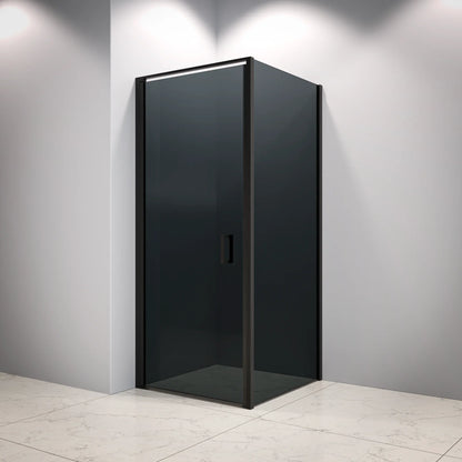 Douchecabine Vela - 90x200cm - Smoked Glass - Zwart - WDtegels