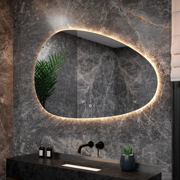 Espejo de baño - 150x93cm - Asimétrico - Sin marco