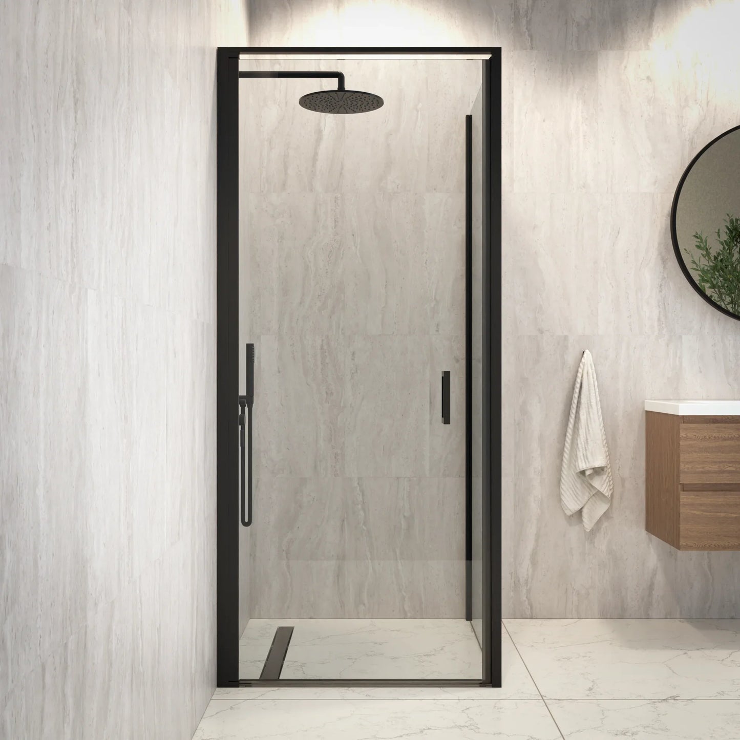 Douchecabine Vela - 90x200cm - Zwart - WDtegels