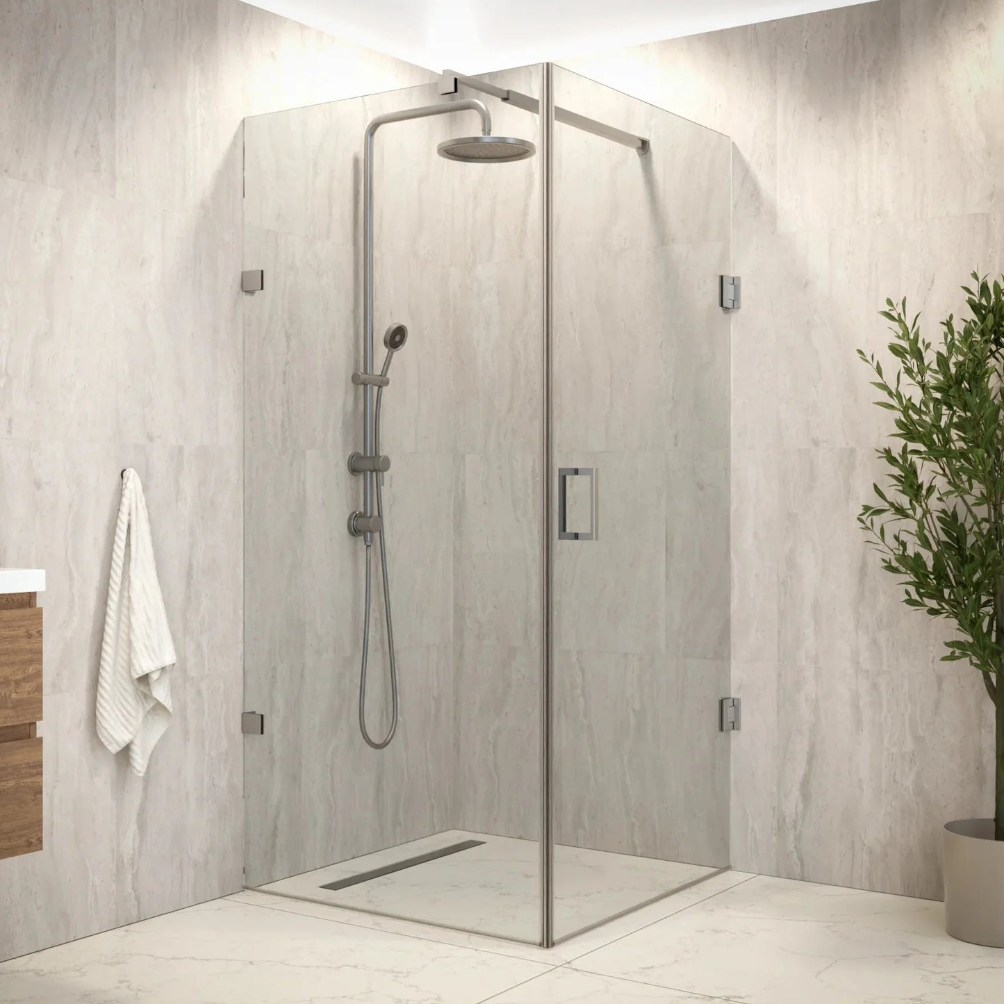 Mampara de ducha Mira - 90x200cm - Cromo