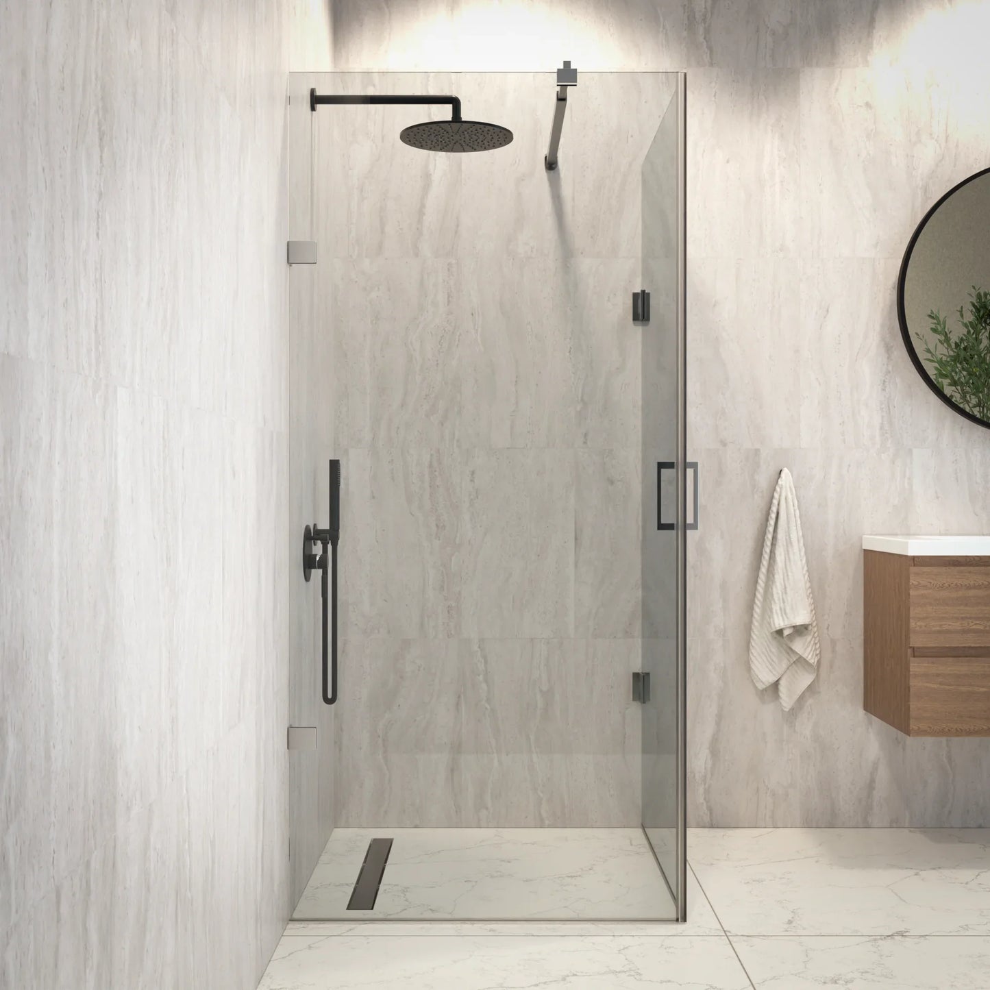 Mampara de ducha Mira - 90x200cm - Cromo