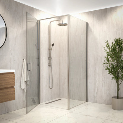 Douchecabine Vela - 90x200cm - Chroom - WDtegels