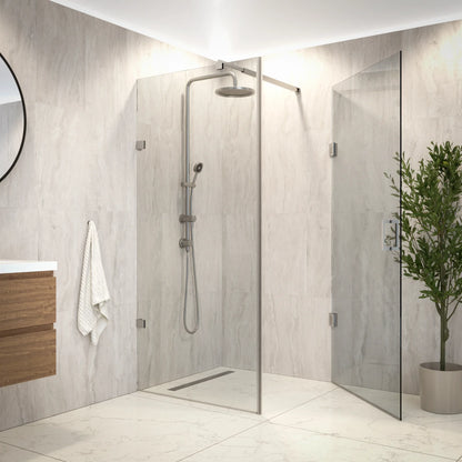 Mampara de ducha Mira - 90x200cm - Cromo