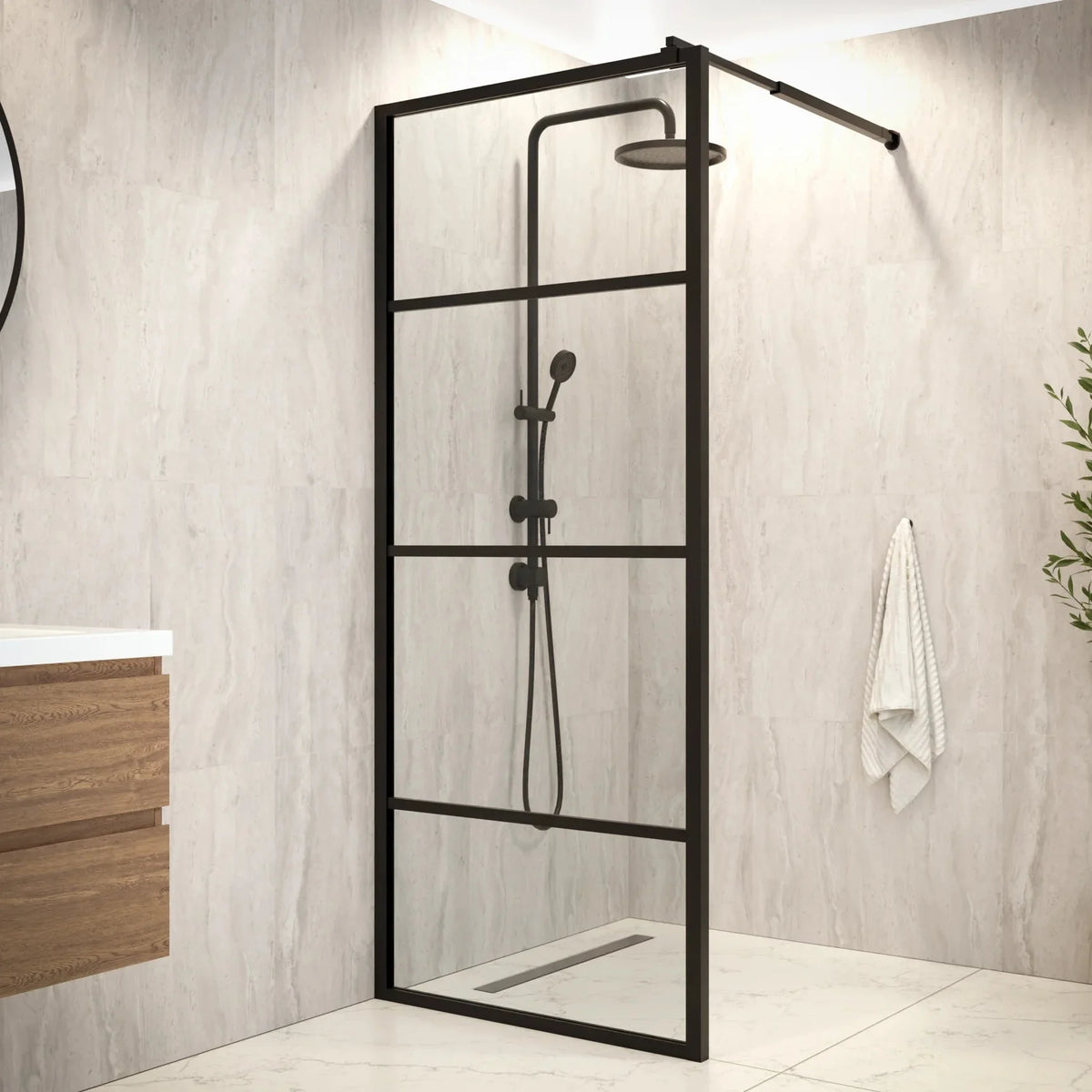Douchewand Luna - 80x200cm - WDtegels