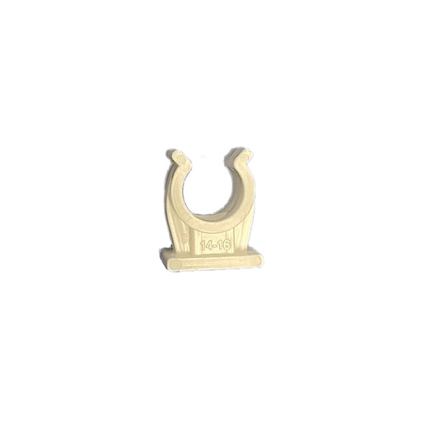 Abrazadera de sujeción 15mm sencilla - 30 unidades