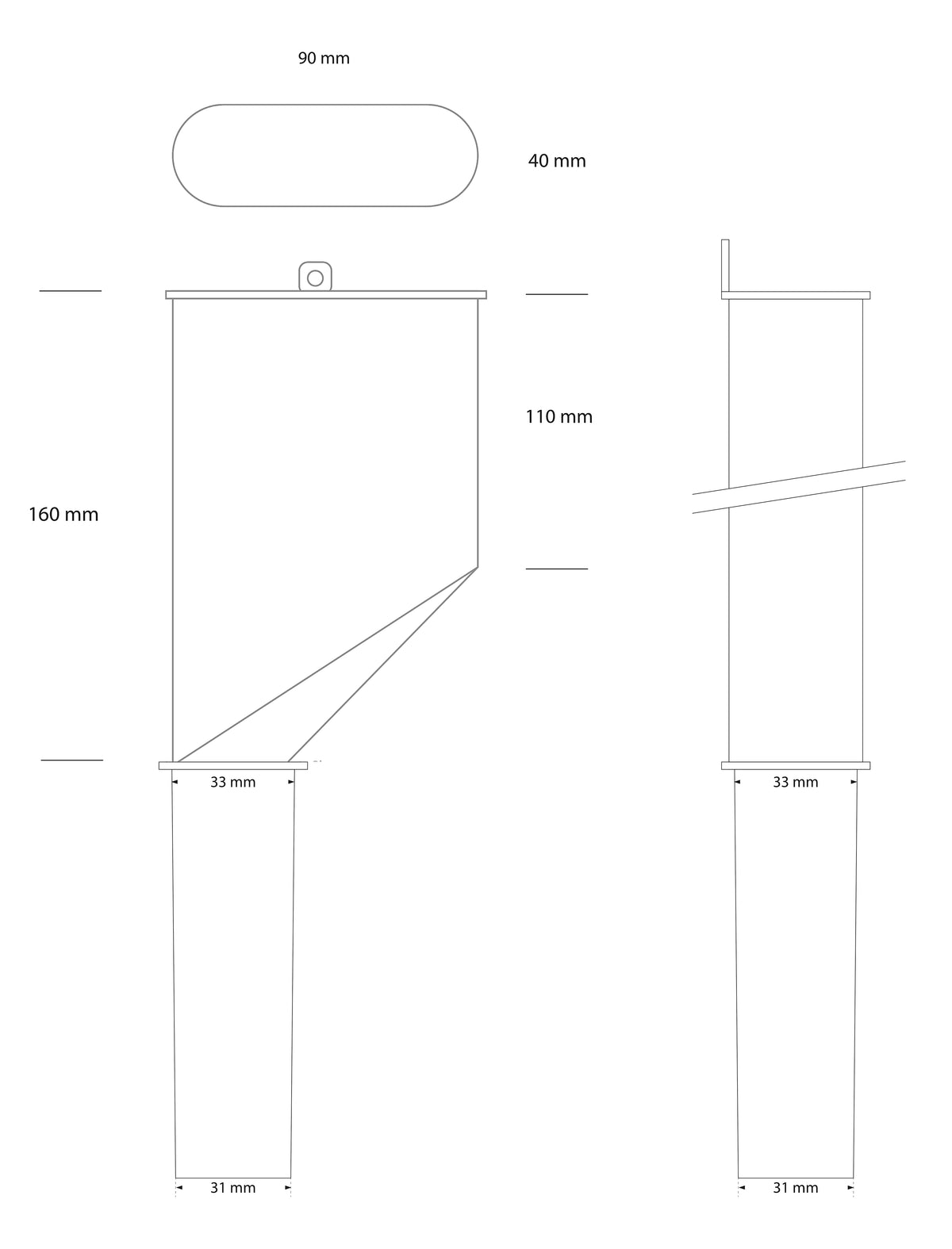 Lijntekening Duo afvoer wasmachine en droger grijs
