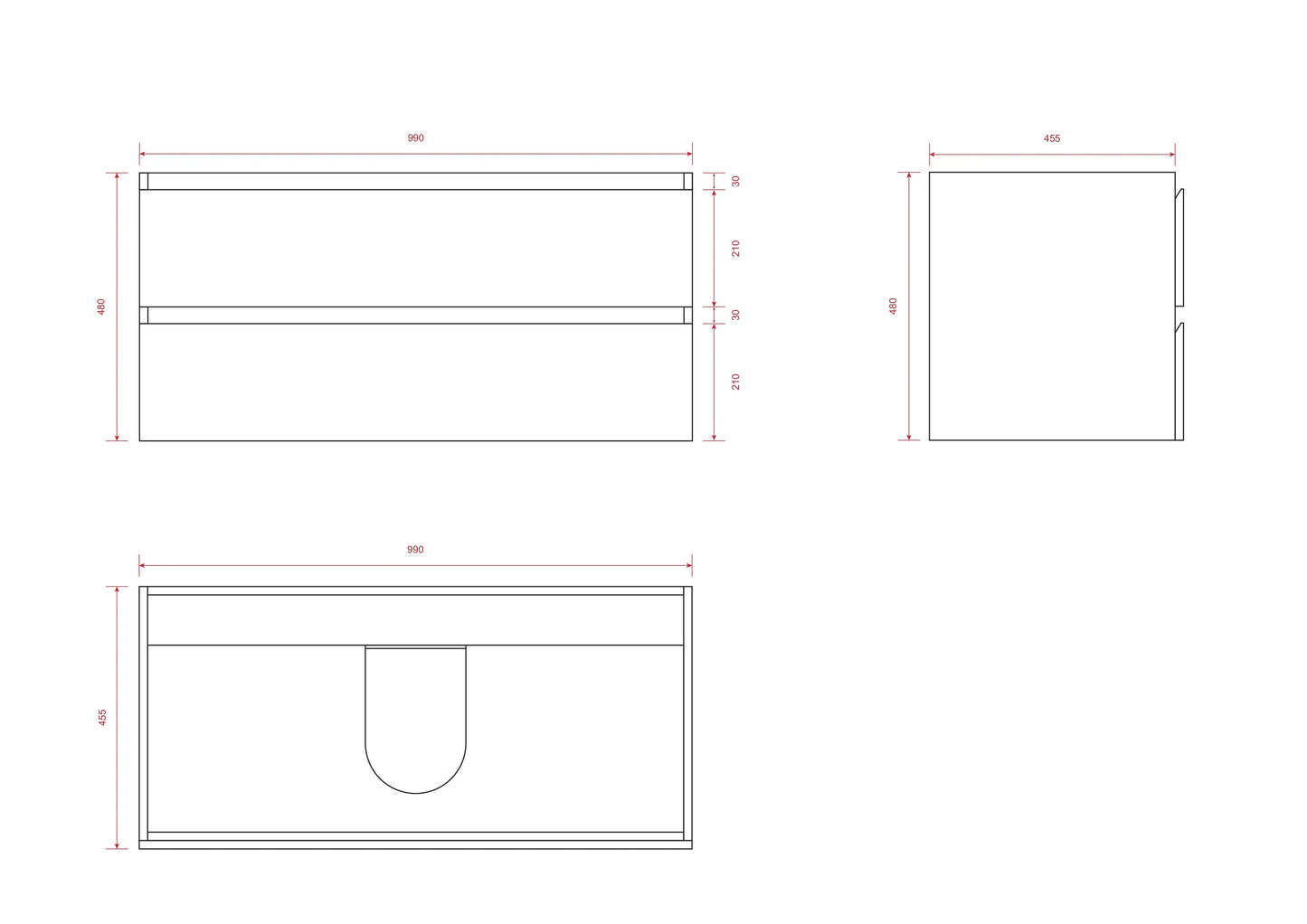 Badkamermeubelset Valento 100cm - Warm Eiken - Wastafel Wit - WDtegels