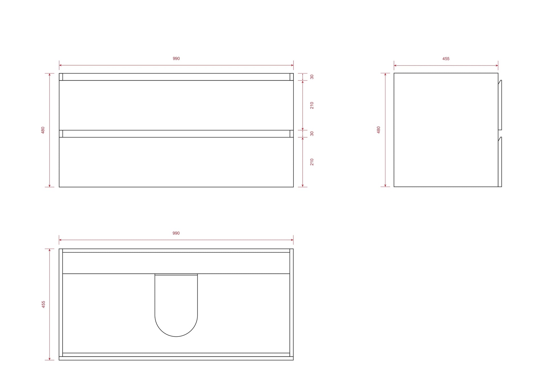 Badkamermeubelset Amara 100cm - Licht Eiken - Wastafel Wit - WDtegels