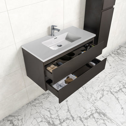 Onderkast badkamermeubel Tieme mat grijs 100x50x48cm