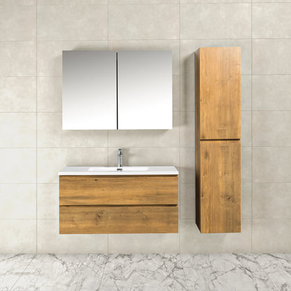Onderkast badkamermeubel Tieme mat eiken 100x50x48cm - WDtegels